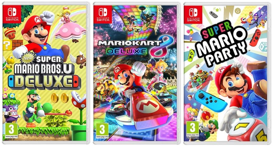 New Super Mario Bros. U Deluxe, Mario Kart 8 Deluxe e Super Mario Party su Amazon prezzi abbassati a 39,99€