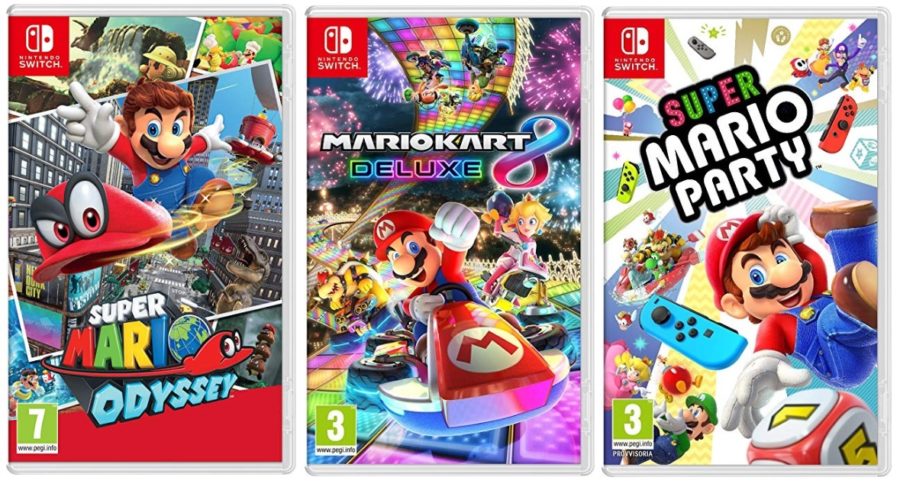 Super Mario Odyssey, Mario Kart 8 Deluxe e Super Mario Party su Amazon in offerta oggi a 39,99€