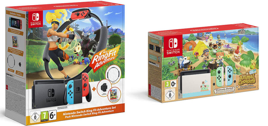 Bundle Nintendo Switch + Ring Fit Adventure e l’Edizione Speciale Animal Crossing: New Horizons disponibili su Amazon Italia!