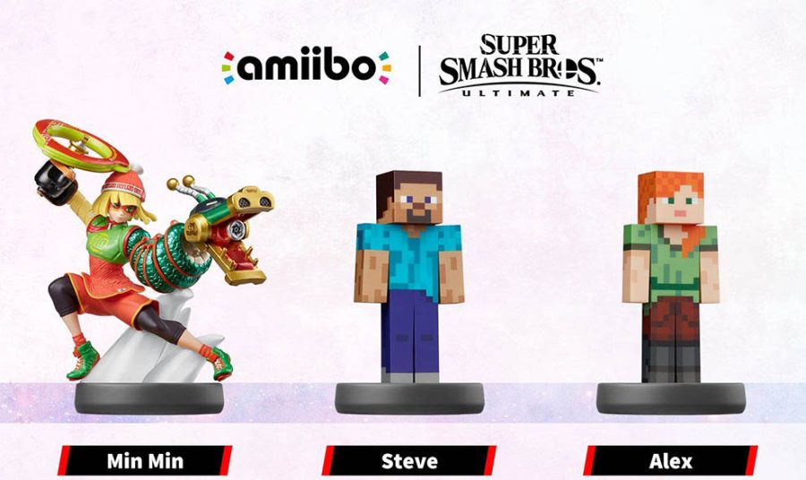 L’amiibo di Min Min della collezione Smash Bros arriva il 29 aprile, quelli di Steve e Alex rimandati!