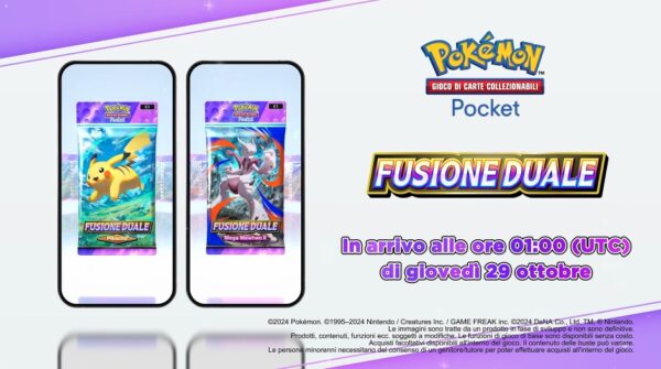 Pokémon Pocket: Il 29 ottobre arriva la nuova espansione “Fusione Duale”